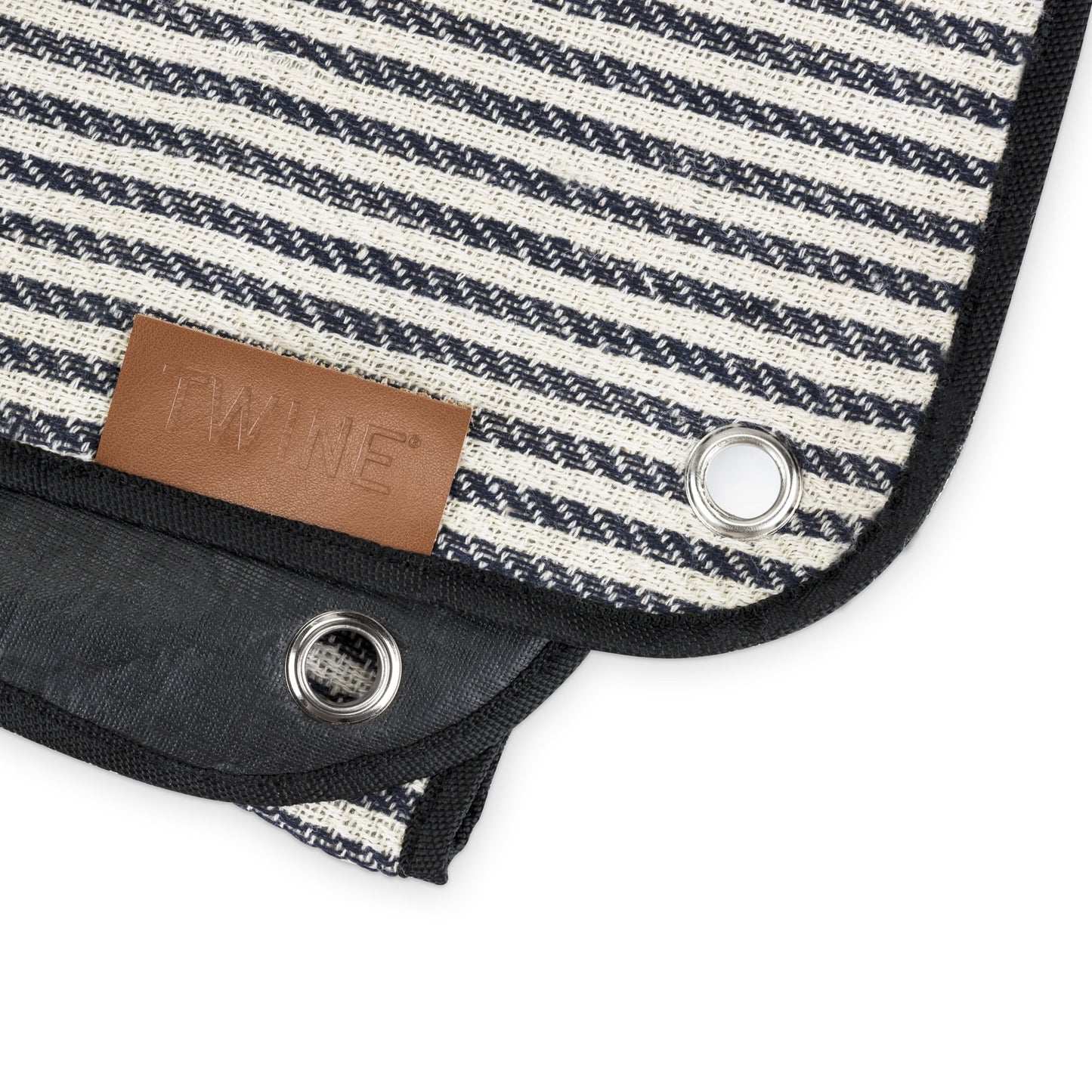 Twine Picnic Blanket - Waterproof Outdoor Blanket , Navy/White Striped 6pc