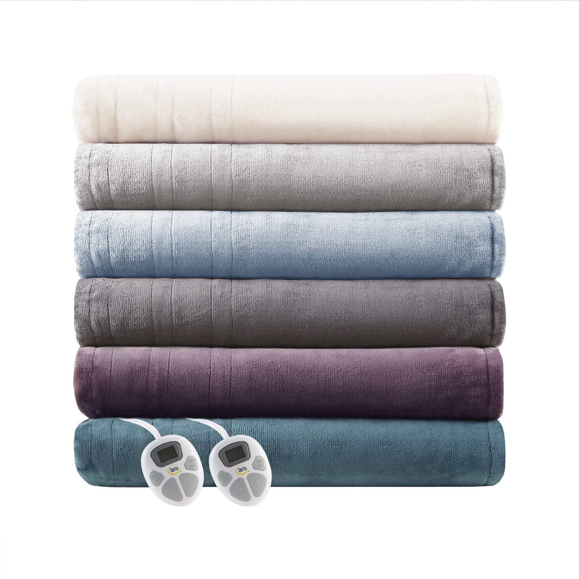 Serta Gray Polyester Electric Blanket, Queen