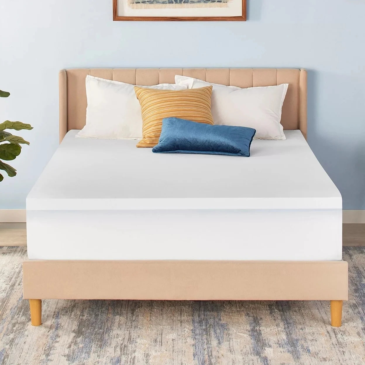 Serta 3" Cool Nights Gel Memory Foam Mattress Topper Queen