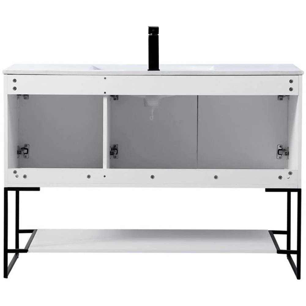 Elegant Kitchen and Bath 48 Inch Single Bathroom Vanity In White