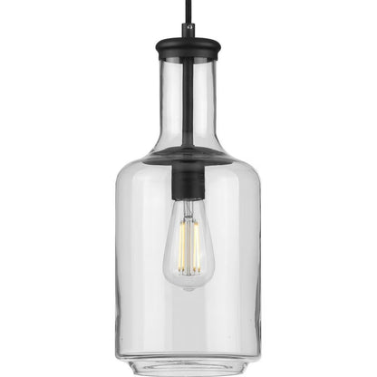 P500229-009-Progress Lighting-Latrobe - Pendants Light - 1 Light - Cylinder Shade in Coastal style - 7 Inches wide by 17 Inches high-Brushed Nickel