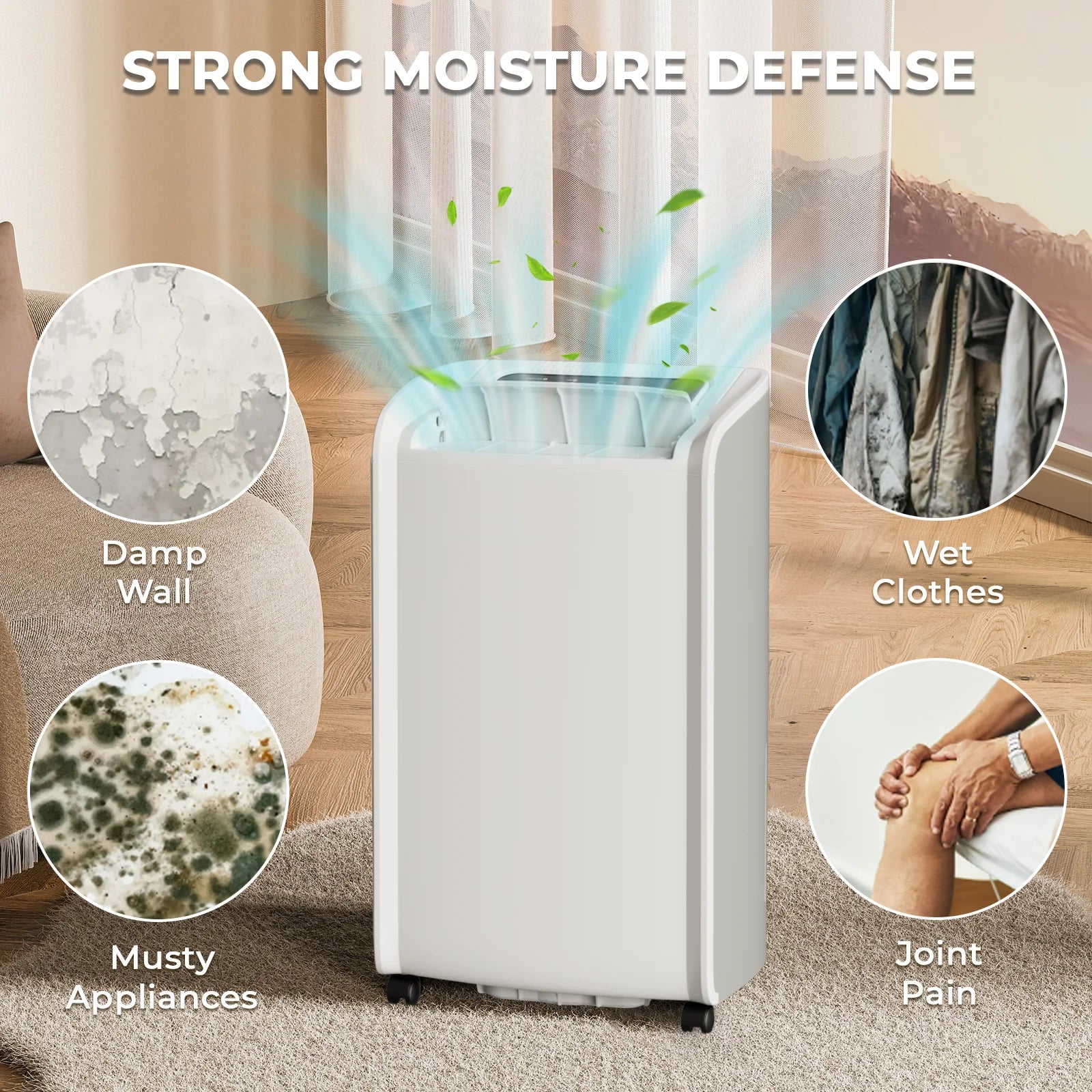 Rocyis 3600 Sq. ft 19 Pints (DOE) Dehumidifier for Home, with Auto Shut off, Drain Hose, Reusable Filter, 24H Timer, Auto Defrost, Child Lock, for Bedroom, Bathroom