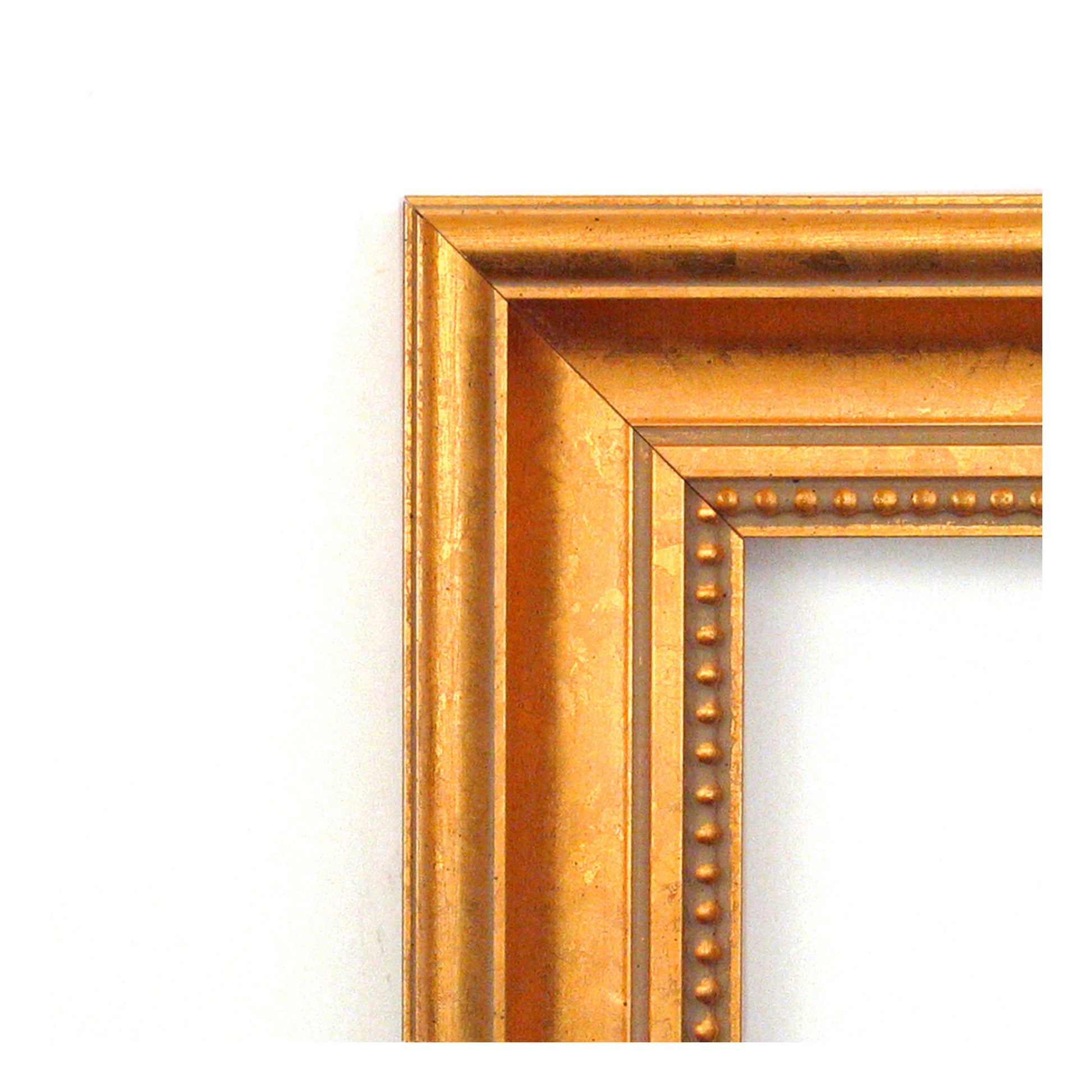 Townhouse Gold Beveled Wood Bathroom Wall Mirror