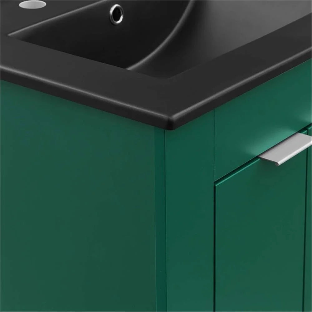 Modway Maybelle 24" Bathroom Vanity in Green Black