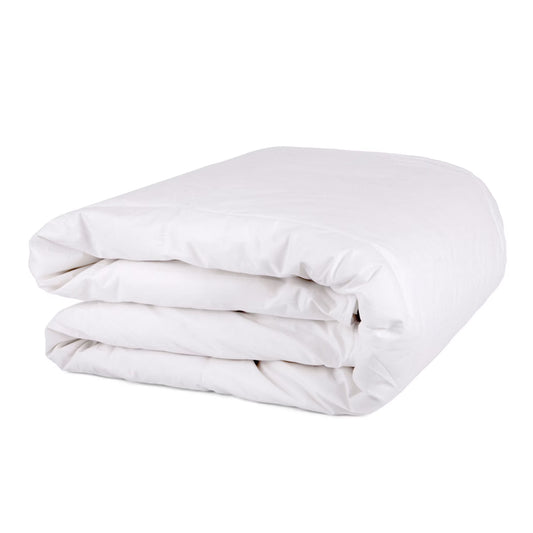 Organic Club Queen Cotton Duvet with Feather and Duck Down Filling 100% Cotton Cover Comforter All-Season Bedding Queen Size 87x87" (220x220 cm), Machine Washable, White