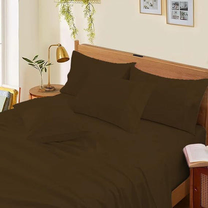 1000 Thread Count 4-Piece 100% Egyptian Cotton Bed Sheets Luxury Hotel Sheets Fits Mattress Upto 21" Deep Pocket, Twin XL Size - Burgundy Solid