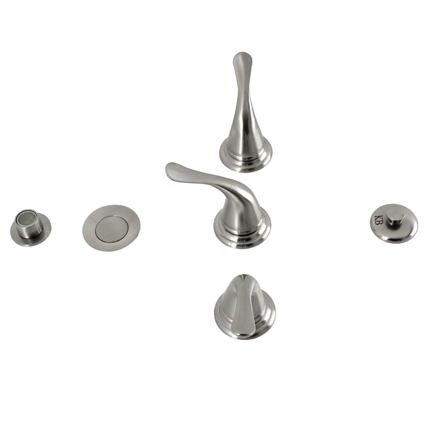 Kingston Brass KB328YL Royale Three-Handle Bidet Faucet, Brushed Nickel