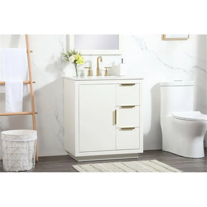 Elegant Kitchen and Bath 30 Inch Single Bathroom Vanity In Grey