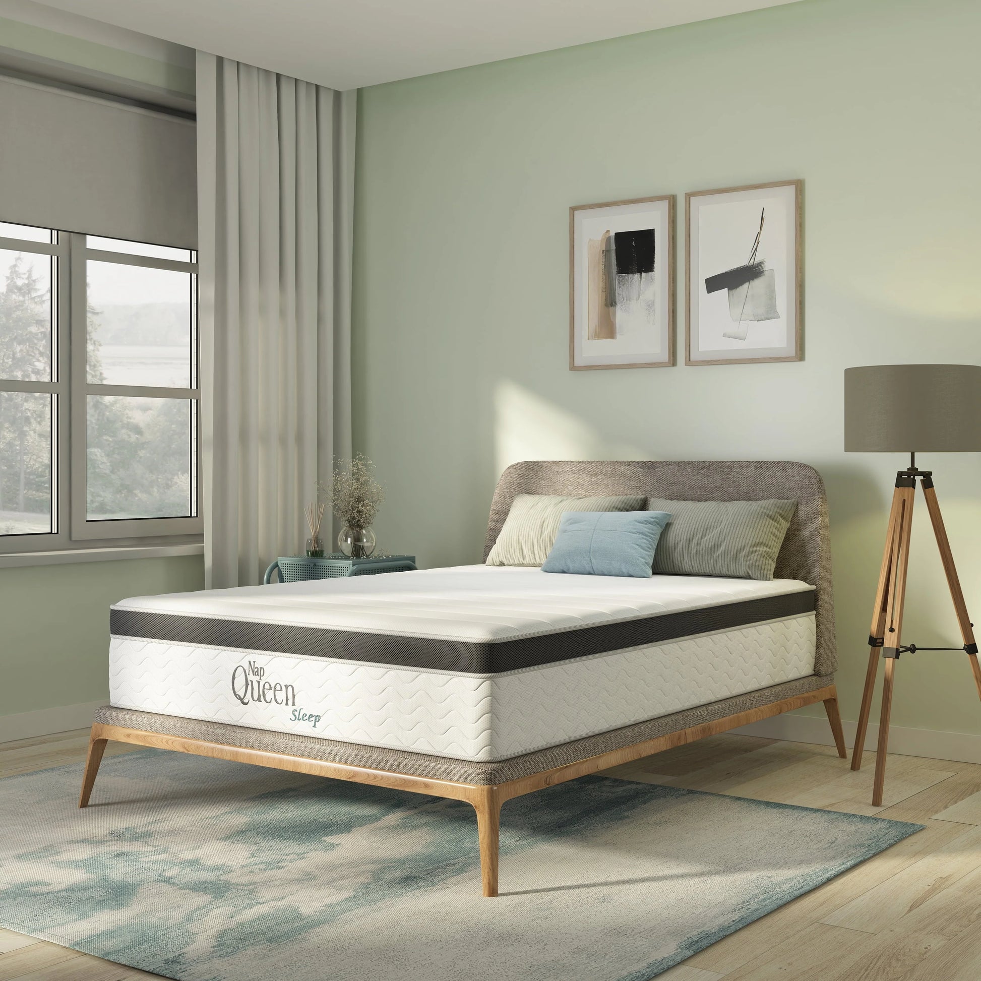 NapQueen Maxima 10” Hybrid of Cool Gel Infused Memory Foam and Coils Mattress, Full