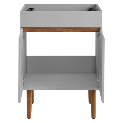 Modway Harvest 24" Bathroom Vanity Cabinet (Sink Basin Not Included) in Gray Walnut