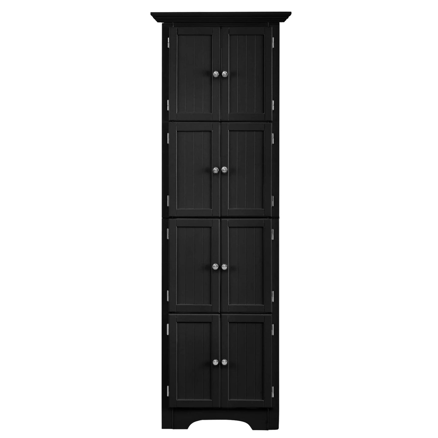 Freestanding Tall Storage Cabinet with 4 Doors and 4 Shelves, Large Bathroom Cabinet, Freestanding Kitchen Pantry Cabinet for Living Room, Kitchen, Dining Room, Office