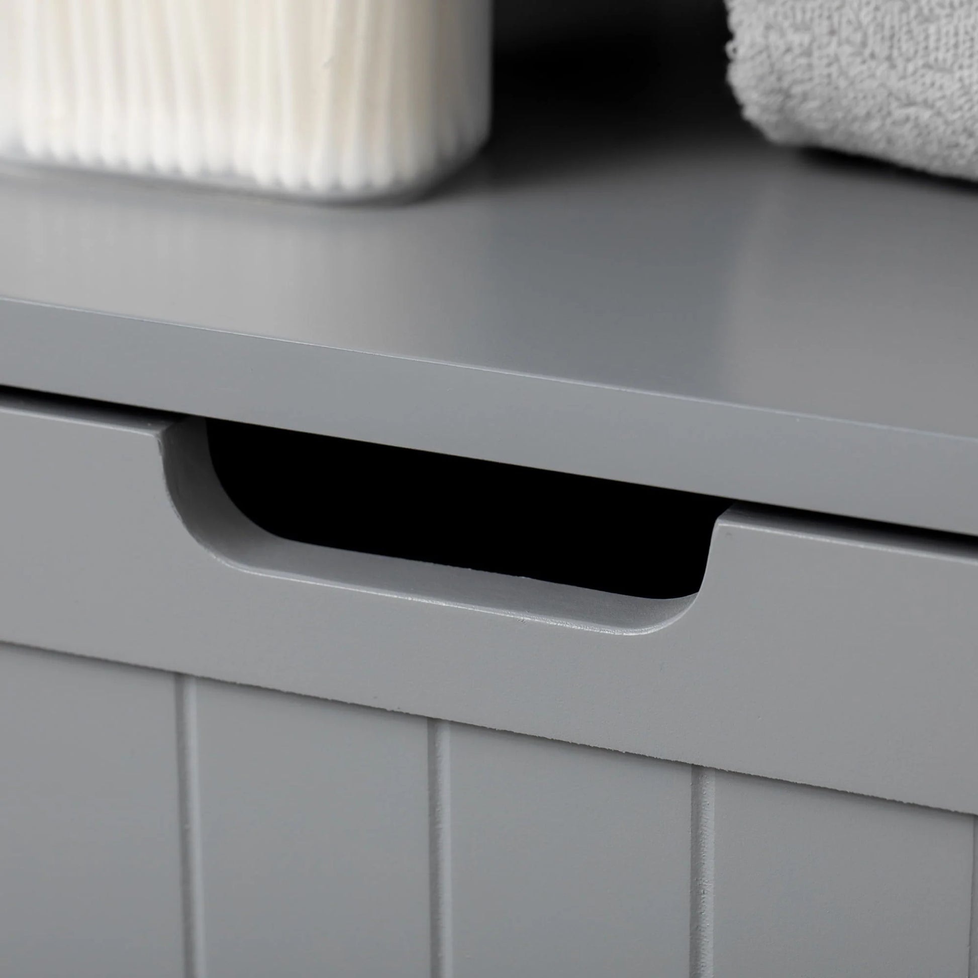 kleankin Bathroom Storage Cabinet Freestanding Bathroom Storage Organizer with Drawer and Adjustable Shelf for Living Room, Bedroom or Entryway, Grey