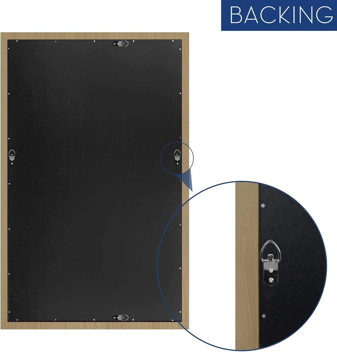 H-A Black& Gold Framed Rectangle Bathroom Mirrors for Wall,Wall Mounted Vintage Mirror Vertical or Horizontal Hanging for Living Room,Bedroom (40''x24''Vintage)