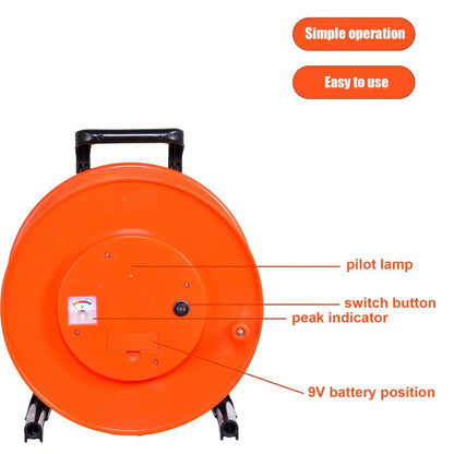 Well Water Level Indicator, Water Level Meter, 30m/98ft Water Depth Gage, Electronic Water Depth Measurement Tool, Battery Powered Liquid Gauge Indicator with 25mm Diameter Stainless Steel Probe