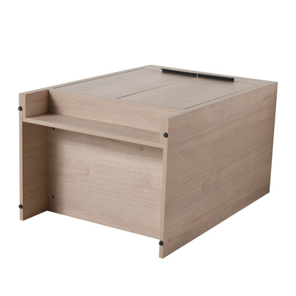 BNK 24/30/36 inch Freestanding Single Sink Bathroom Vanity with Soft Close Door and 1 adjustable shelf 24"W x 18.3"D x 35"H - Plain Light Oak