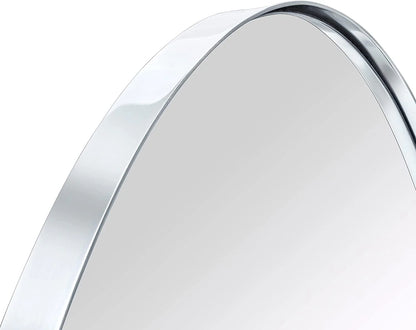 Oval Recessed Bathroom Medicine Cabinet With Mirror Stainless Steel Metal Framed Oblong Pill Shaped Bathroom Cabinet With Mirror 16X33''