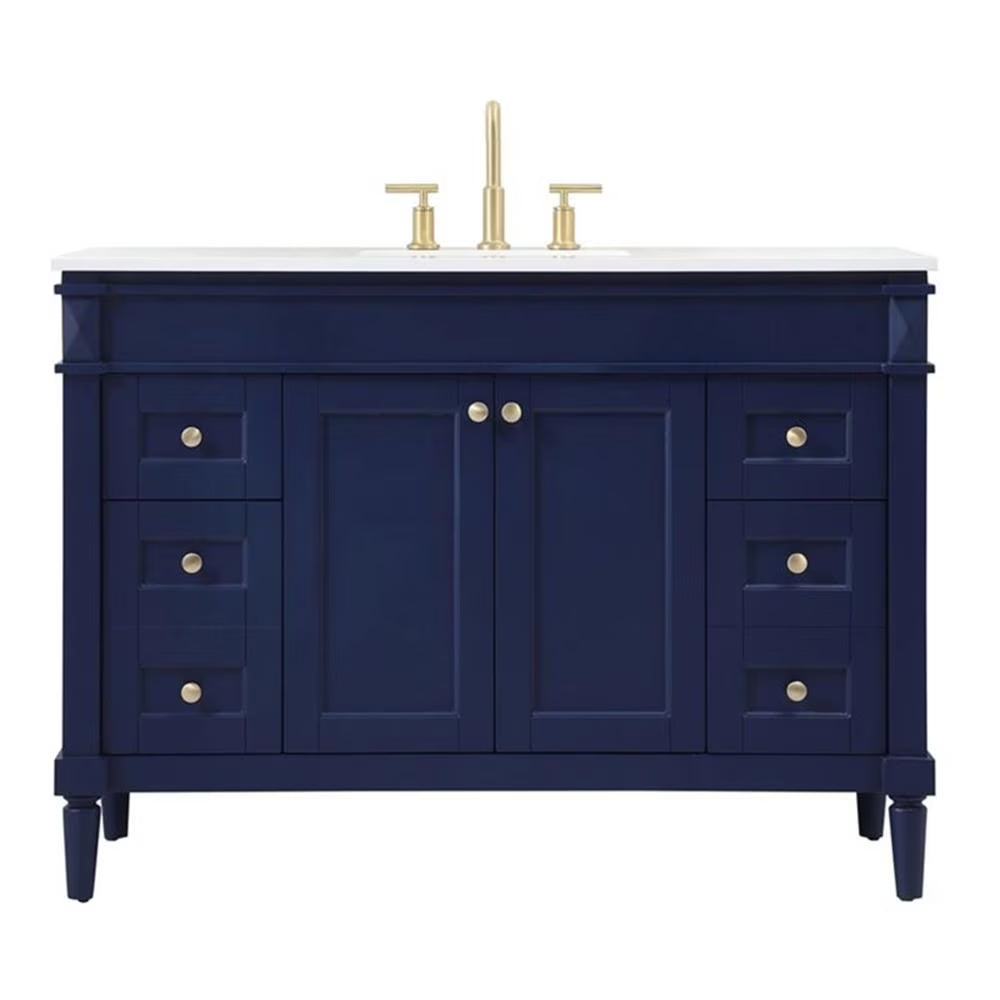 48 inch single bathroom vanity in black