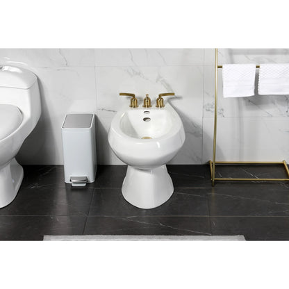 Kingston Brass KB6327EFL Centurion Three-Handle Bidet Faucet with Brass Pop-Up, Brushed Brass