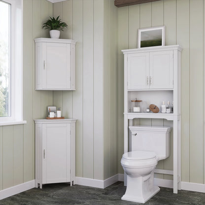 RiverRidge Somerset Over the Toilet Bathroom Spacesaver Medicine Cabinet Shelf - White