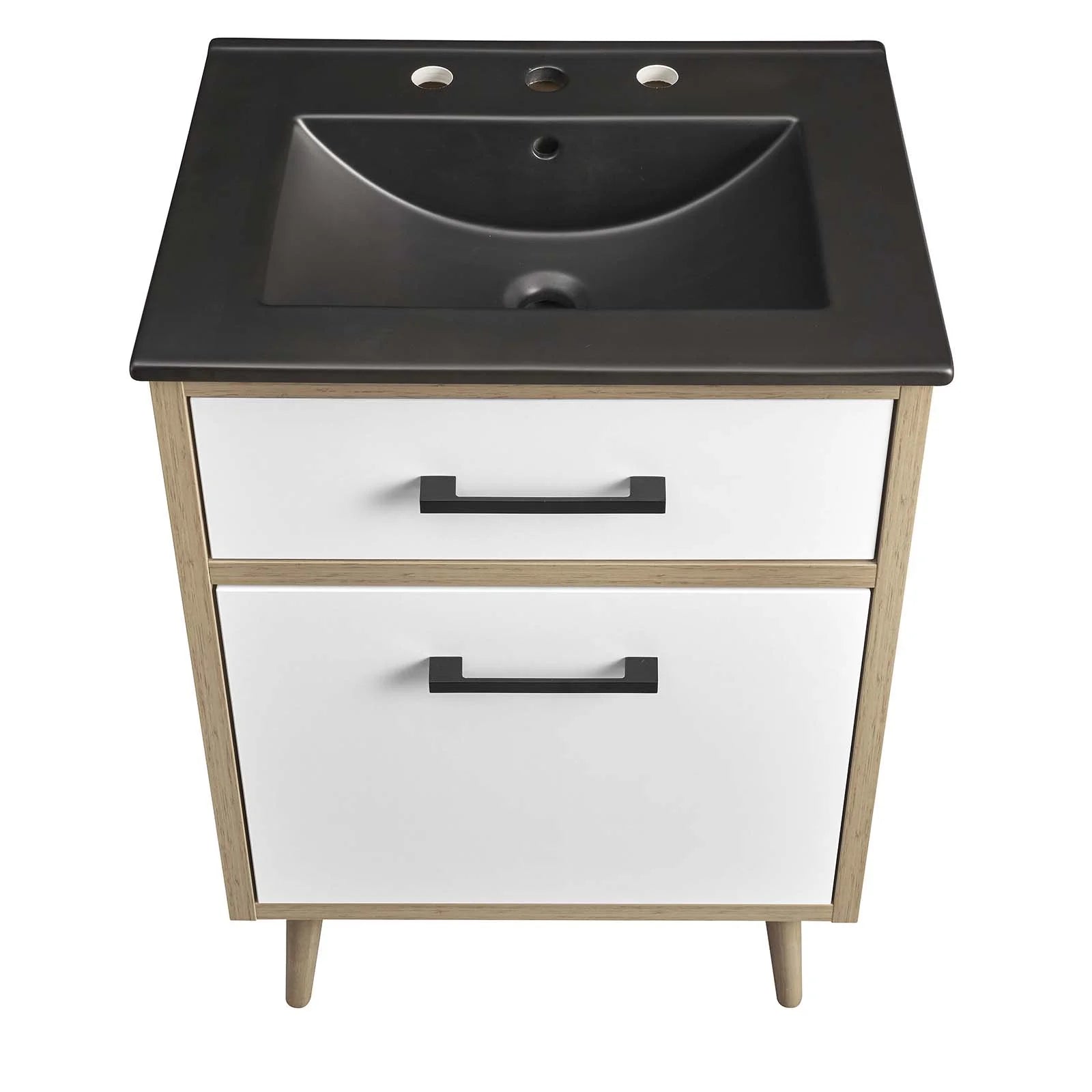 Modway Maverick 24" Bathroom Vanity in Black Oak