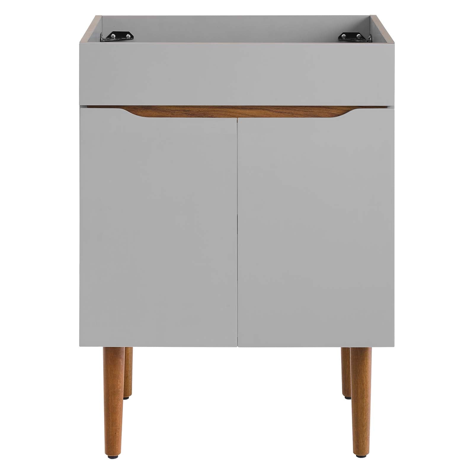 Modway Harvest 24" Bathroom Vanity Cabinet (Sink Basin Not Included) in Gray Walnut