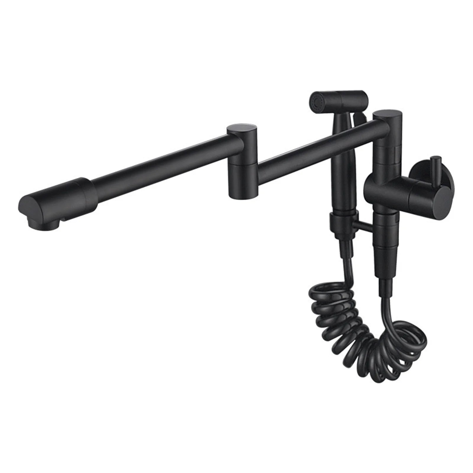 Pot Filler Tap Wall Mounted Foldable Kitchen Faucet With Bidet Sprayer Cold Bidet Faucet Sink Tap Rotate Folding Spout ,Effortless Installation
