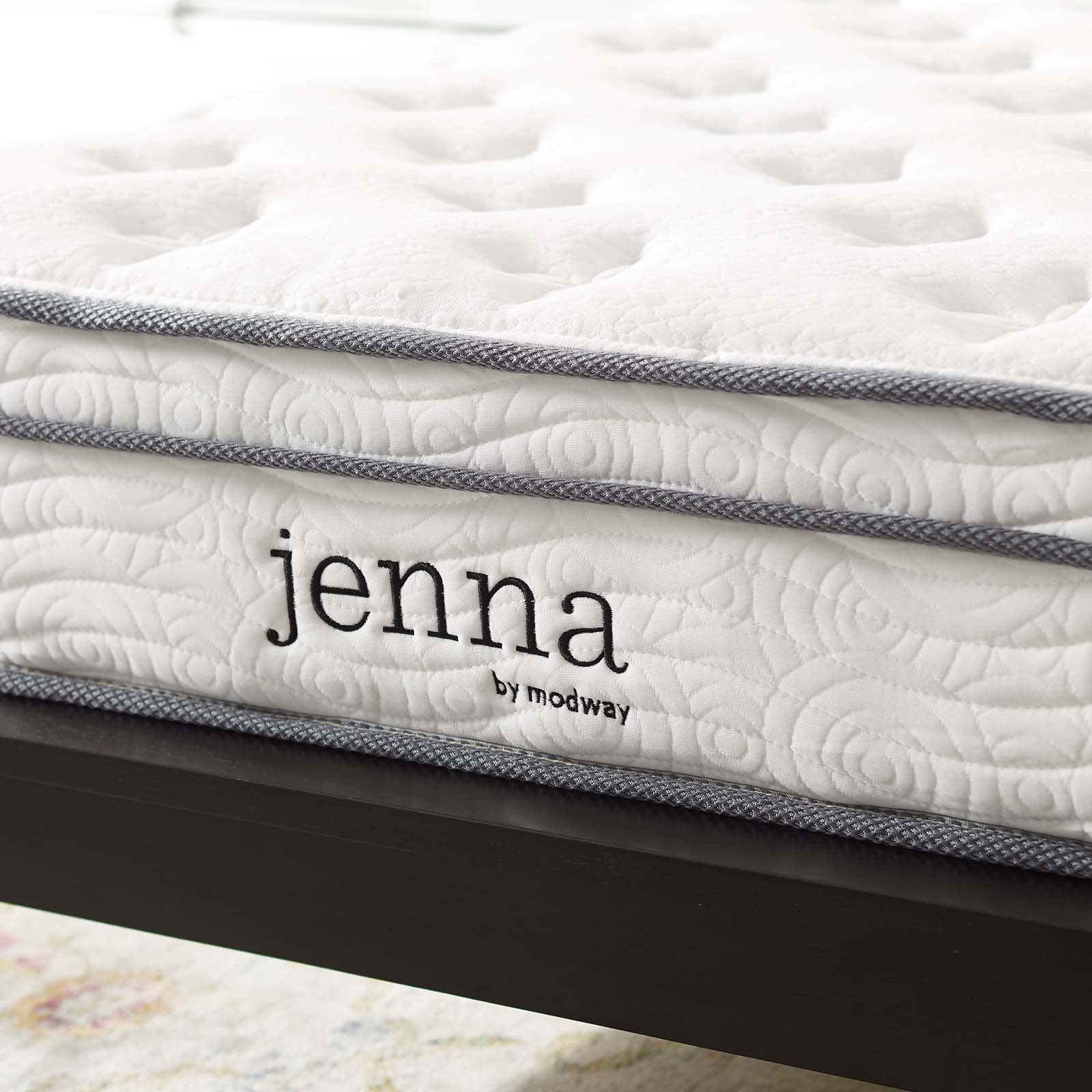 Modway Jenna 8" Innerspring and Foam Narrow Twin Mattress in White