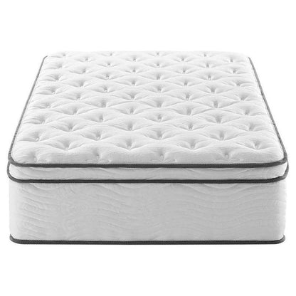 Allora 14" Twin Quilted Innerspring Mattress in White