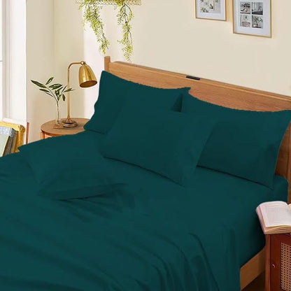 1000 Thread Count 4-Piece 100% Egyptian Cotton Bed Sheets Luxury Hotel Sheets Fits Mattress Upto 21" Deep Pocket, Twin XL Size - Burgundy Solid