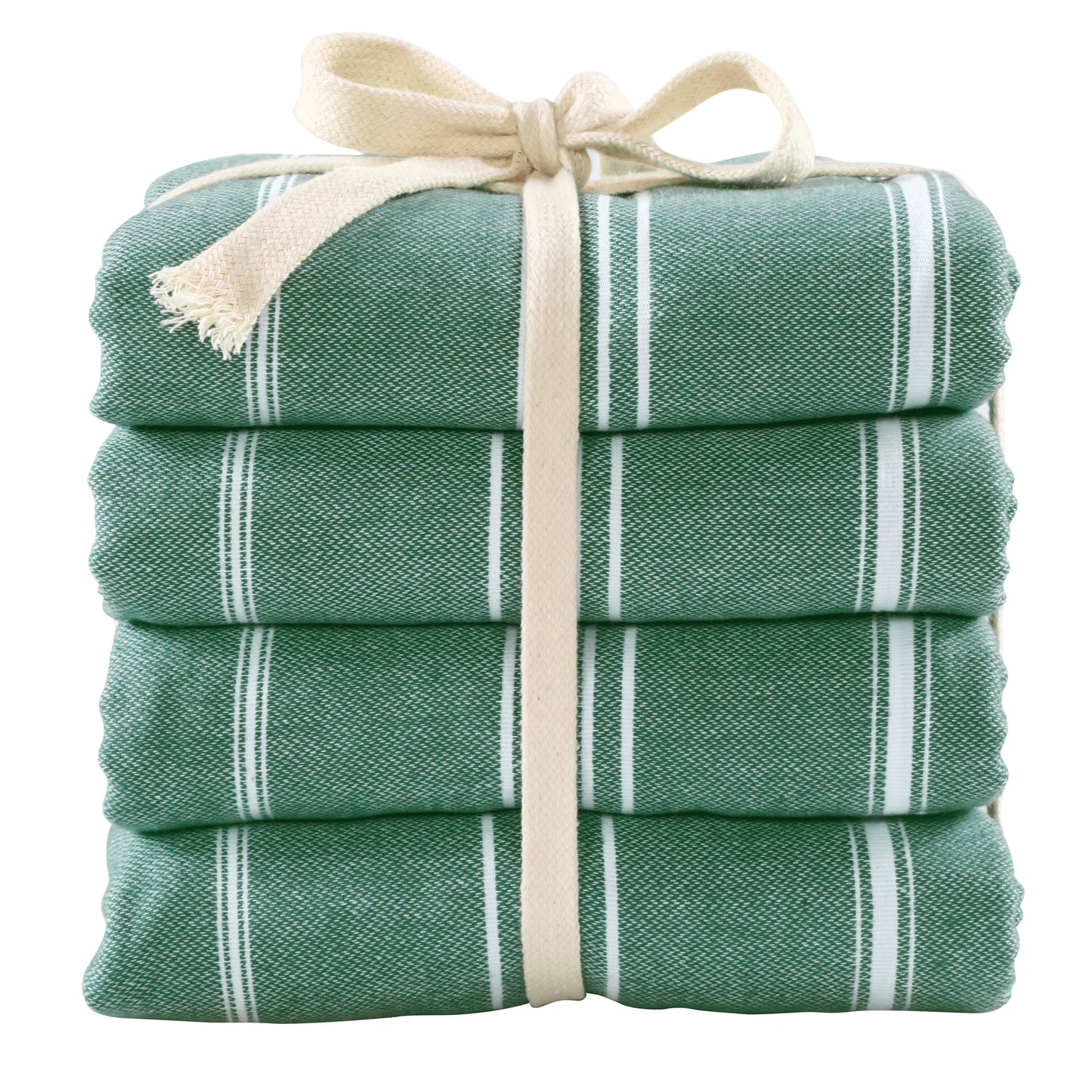 Cacala Turkish Beach Towel 100% Cotton, Set of 4, Sand-Free and Quick-Drying Perfect as an Extra Large Travel Towel, Beach Accessory, or Gift for Beach Lovers, 39° x 70°