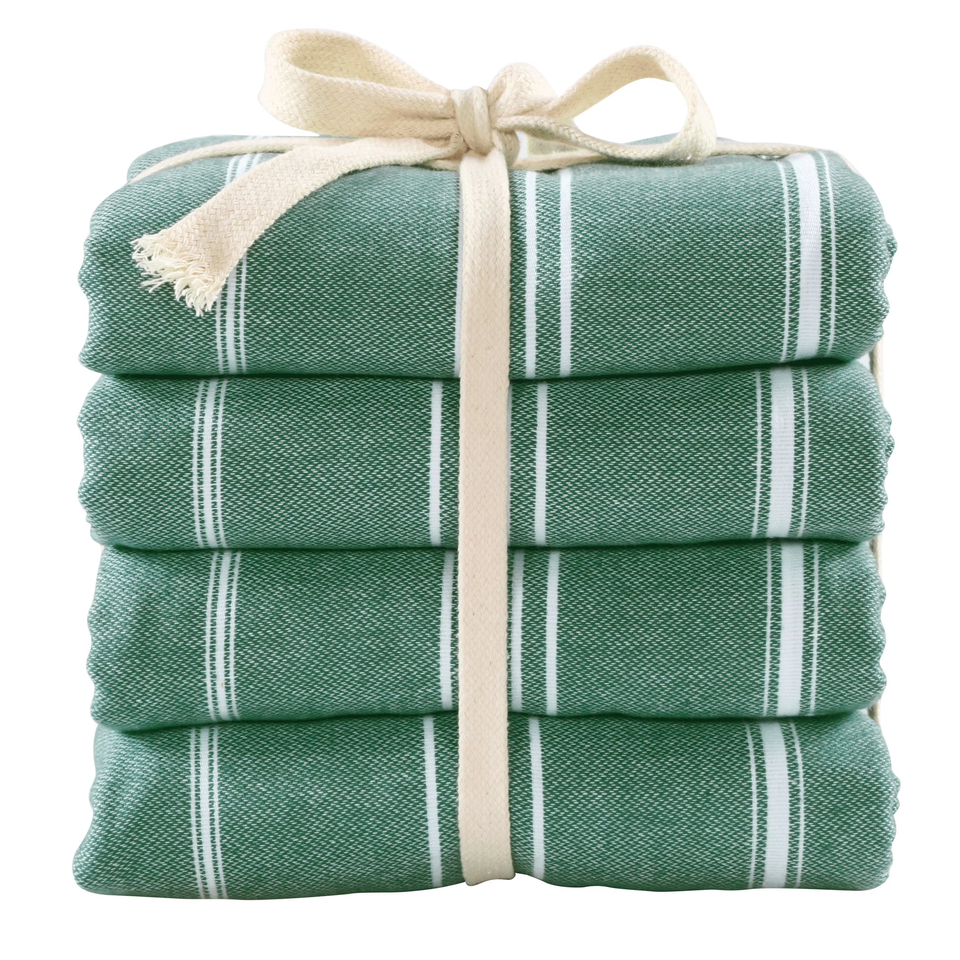 Cacala Turkish Beach Towel 100% Cotton, Set of 4, Sand-Free and Quick-Drying Perfect as an Extra Large Travel Towel, Beach Accessory, or Gift for Beach Lovers, 39° x 70°