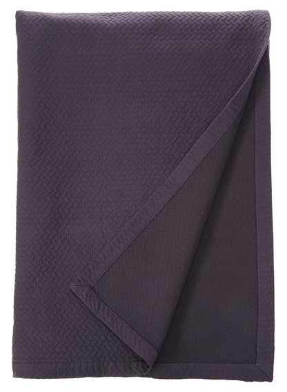 Matelasse Blanket Coverlet, Foliage Pattern, King, Light Grey