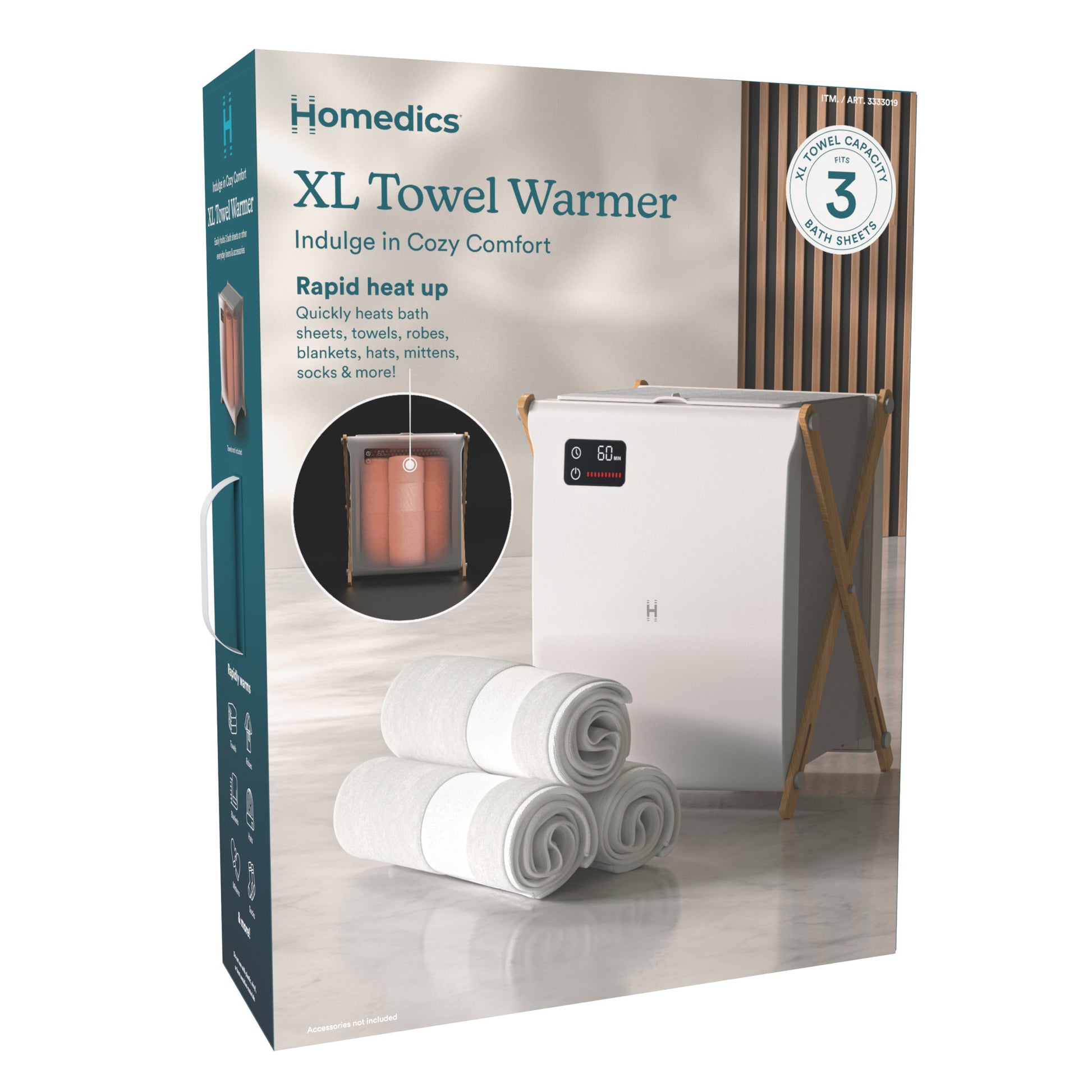 Homedics XL Towel Warmer, Luxe Spa Edition