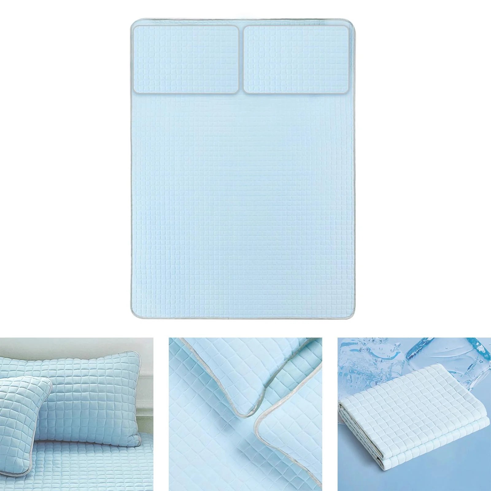 jicheng Cooling Mattress Pad Breathable Lightweight tress Topper Blue 1.5mx2.0m