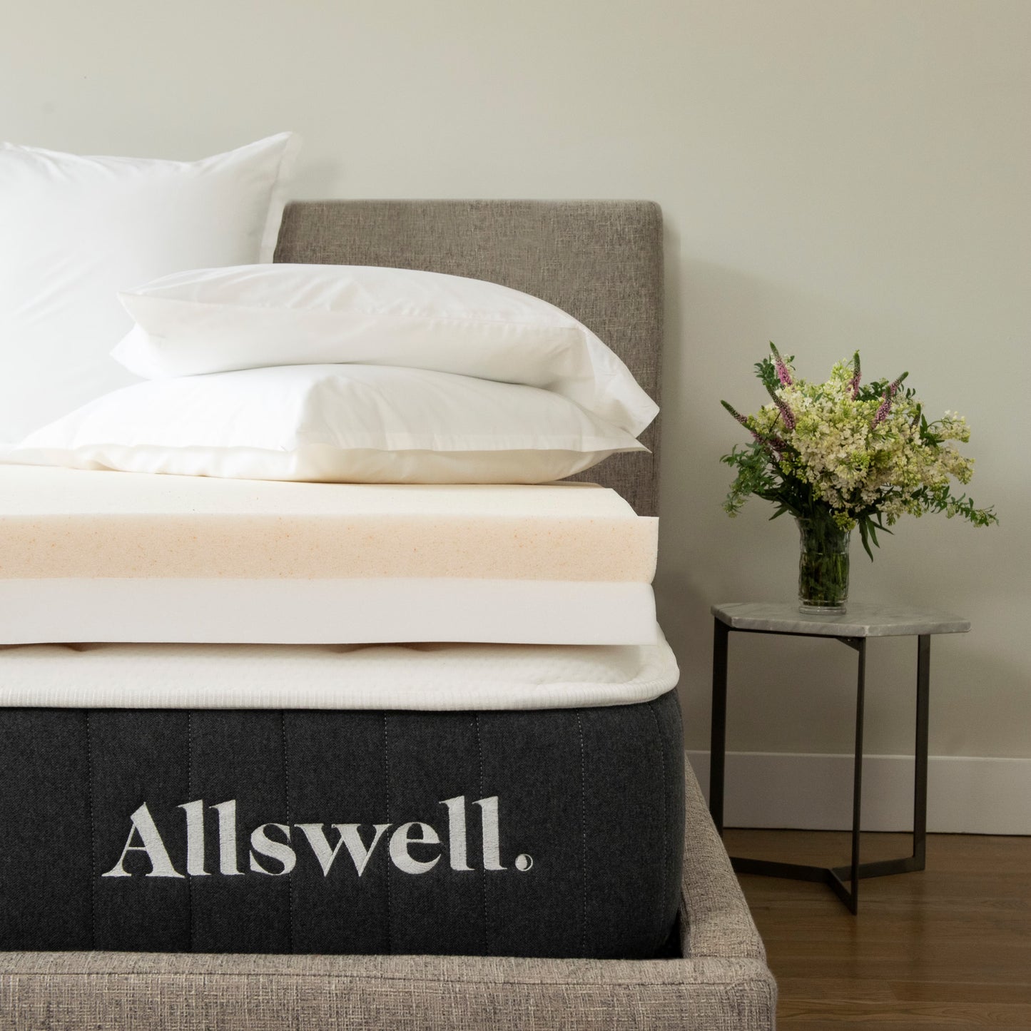 Allswell 4" Memory Foam Mattress Topper Infused with Copper Gel, Full