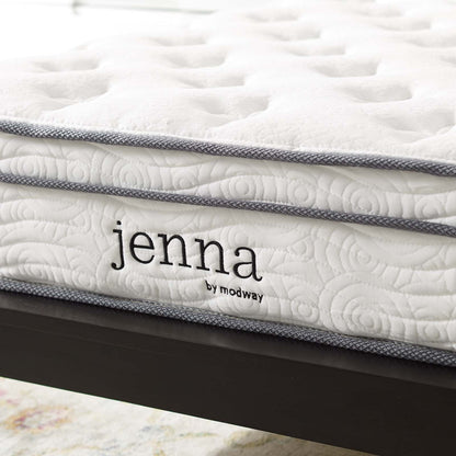 Modway Jenna 8" Innerspring and Foam Narrow Twin Mattress in White