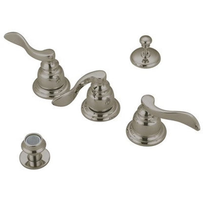 Kingston Brass KB8321NFL NuWave French Bidet Faucet with Brass Pop-Up, Polished Chrome