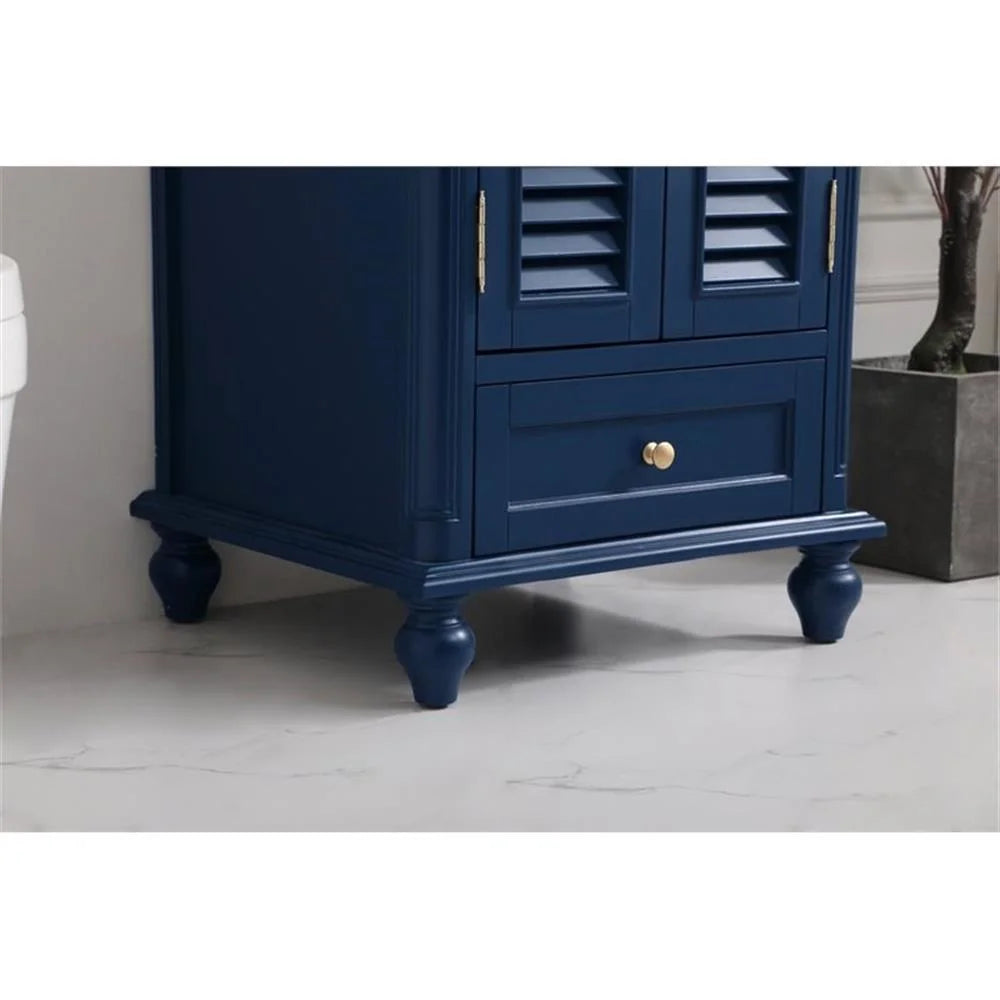 24 inch single bathroom vanity in blue