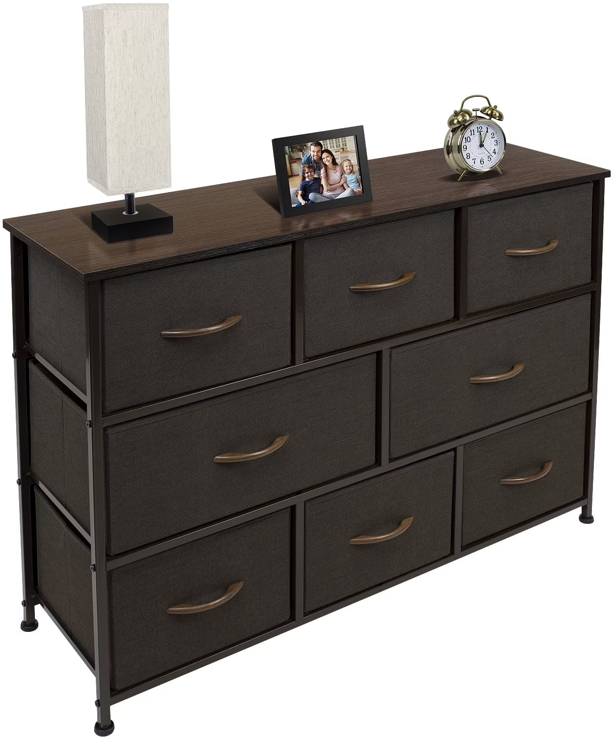 Sorbus Portable Drawer Organizers for Clothes, Blankets, Linens, Toys, Rustic Black