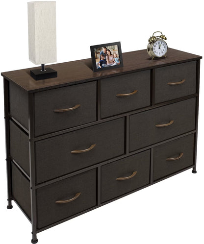 Sorbus Portable Drawer Organizers for Clothes, Blankets, Linens, Toys, Rustic Black