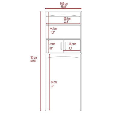Depot E-Shop Sheridan 2 Piece Bathroom Set, Linen Cabinet + Over The Toilet Cabinet