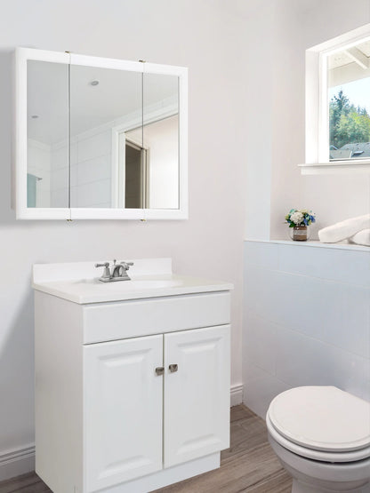 Design House Solid Wood Wyndham 24" Ready to Assemble 2-Door Bath Vanity Cabinet, White