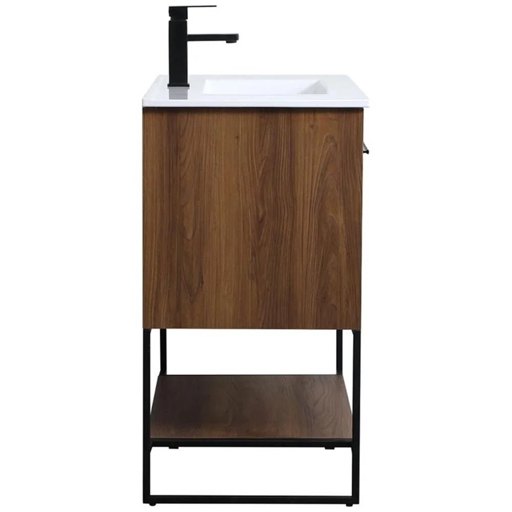 Elegant Kitchen and Bath 36 Inch Single Bathroom Vanity In Walnut Brown