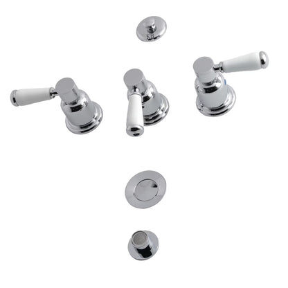 Kingston Brass KB6327DPL Paris Three-Handle Bidet Faucet, Brushed Brass