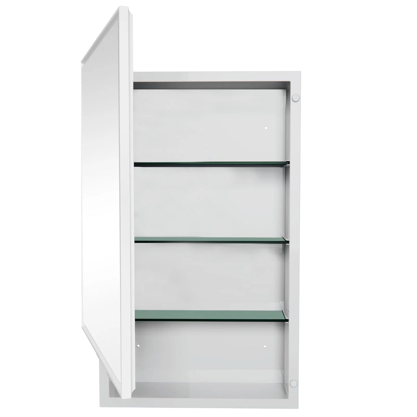 FUMANGO 16x26 Medicine Cabinet, Simple& Beautiful, Large Storage Space, Matte White for Bathroom Vanity