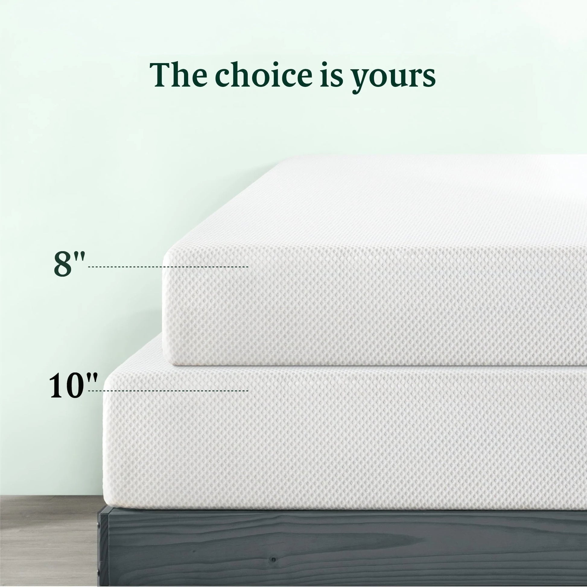 Twin Mattress 10" Memory Foam Green Tea Fresca® by Zinus