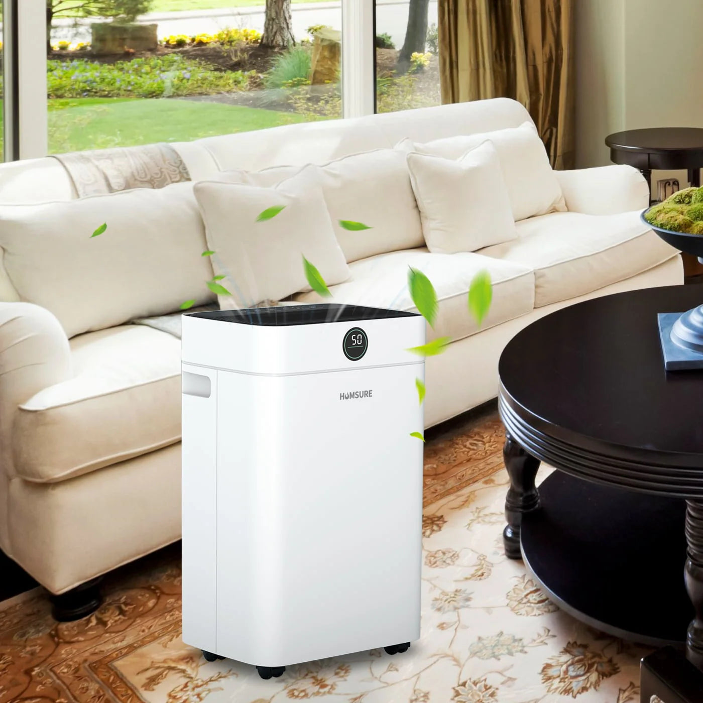 HUMSURE 35 Pint Dehumidifier 3000 Sq.Ft Room, for Basements with Drain Hose, Ideal for Large& Medium Sized Bathroom and Bedroom, Max Moisture Removal 50 Pints (95 "F, 95% RH)