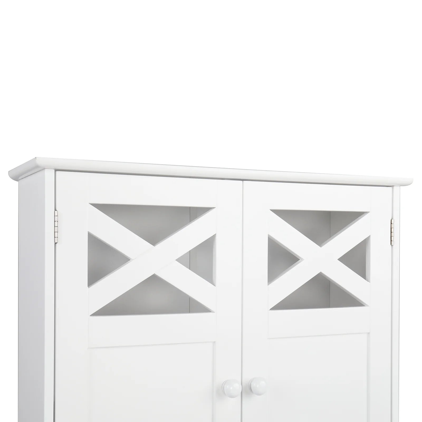 Ktaxon Over the Toilet Storage, Bathroom Storage Cabinet Organizer with Adjustable Shelf Double Doors, White