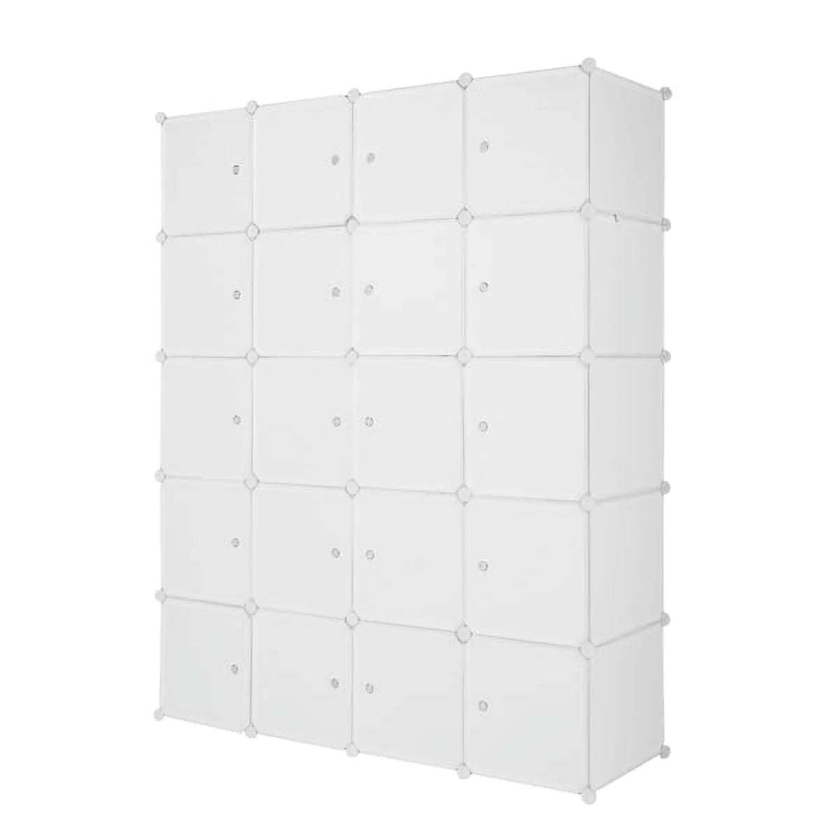 20 Cube Wardrobe Closet Portable Cube Storage with Doors & Hanging Baby Wardrobe Children Cabinet Plastic