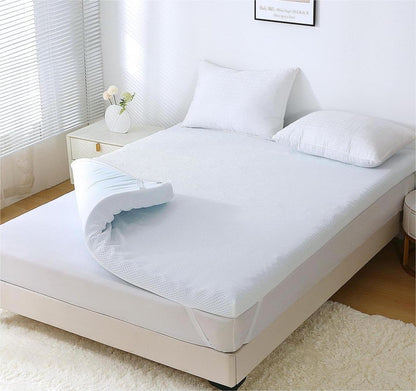 3 Inch Full Size Mattress Topper, 7-Zone Cooling Gel Infused Mattress Topper, Egg Crate Foam Bed Pad, CertiPUR-US and Oeko-TEX Certification (54"75", Lavender)